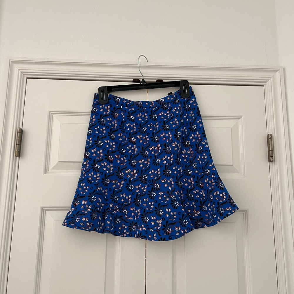 Blue Floral Skirt